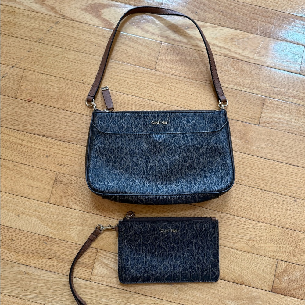 Calvin Klein Chocolate Brown and Caramel Women's Bag Set